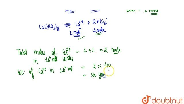 A Water Sample Is Found To Contain 96 P P M Of SO_(4)^(2-) And 122 P P M Of HCO_(3)^(ɵ) With Ca^...