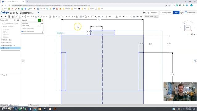 Box Lamp - Laser Cut - OnShape - Part 1 смотреть онлайн