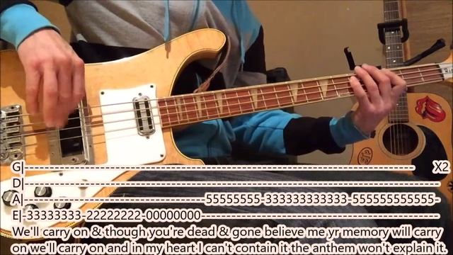 My Chemical Romance - Welcome to the Black Parade (Bass cover with tab) смотреть онлайн