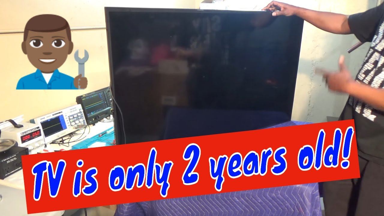 Hisense 55" TV, red standby light flashes but no picture. Model 55H6E television repair. смотреть онлайн