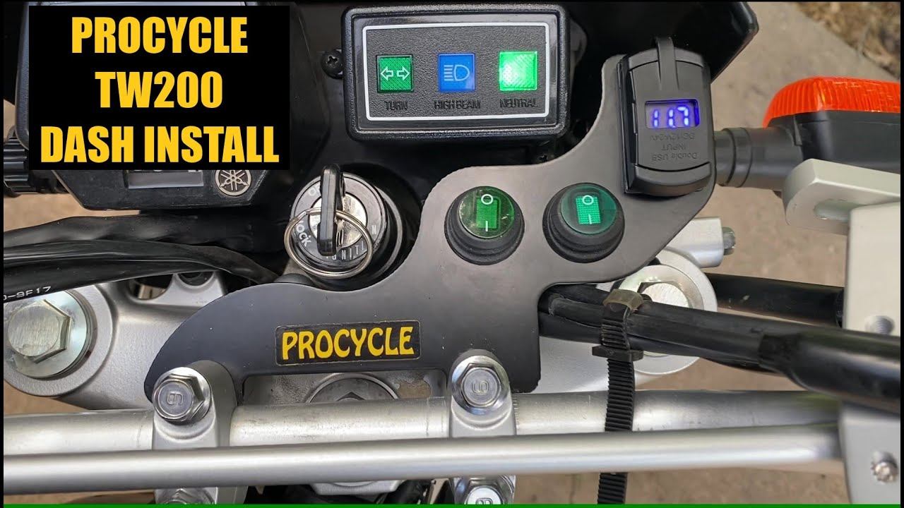 Procycle TW200 Dash Install смотреть онлайн