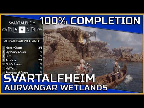 God of War Ragnarök - Aurvangar Wetlands (Svartalfheim) - 100% Completion смотреть онлайн