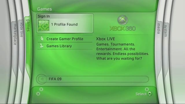 Xbox 360 Old Dashboard