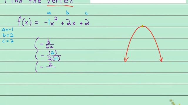 1214 3.1.15 Find the Vertex from General Form of a Quadratic Equation смотреть онлайн