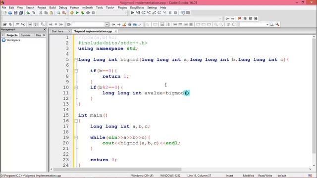 Bigmod algorithm implementation..UVA 374-Big MOd смотреть онлайн