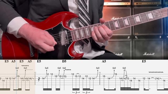 AC DC - Back in Black (remake) - Guitar Tab Lesson Cover Tutorial смотреть онлайн