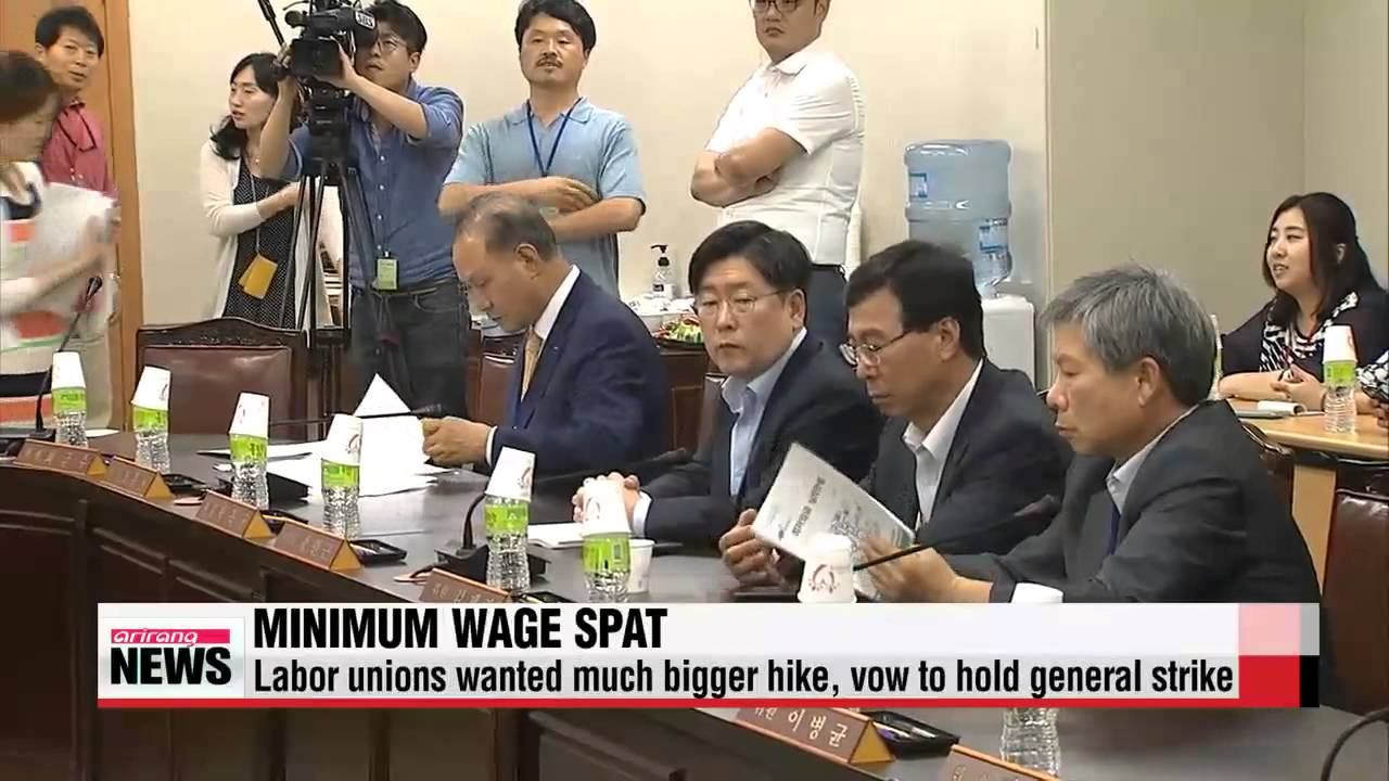 Korea′s minimum wage for 2016 set at 6，030 won 내년 최저임금 시급 6천30원•월급 126만원…8.1％ смотреть онлайн