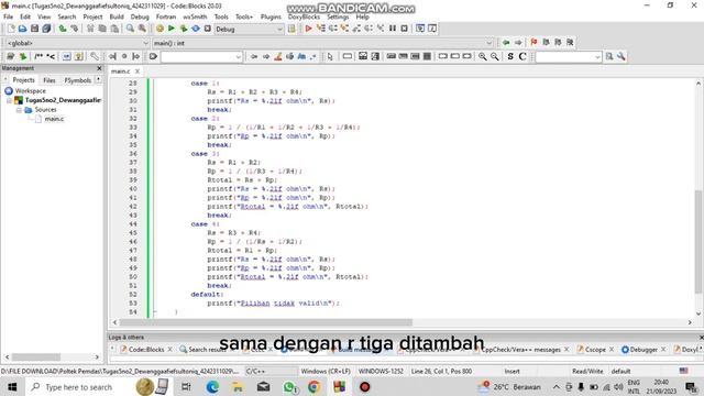 Tugas5(Membuat program untuk menghitung 4 Buah resistor R1,R2,R3,R4 Seri-parallel) смотреть онлайн