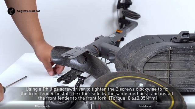 Front Fender Replacement - Ninebot KickScooter MAX G2