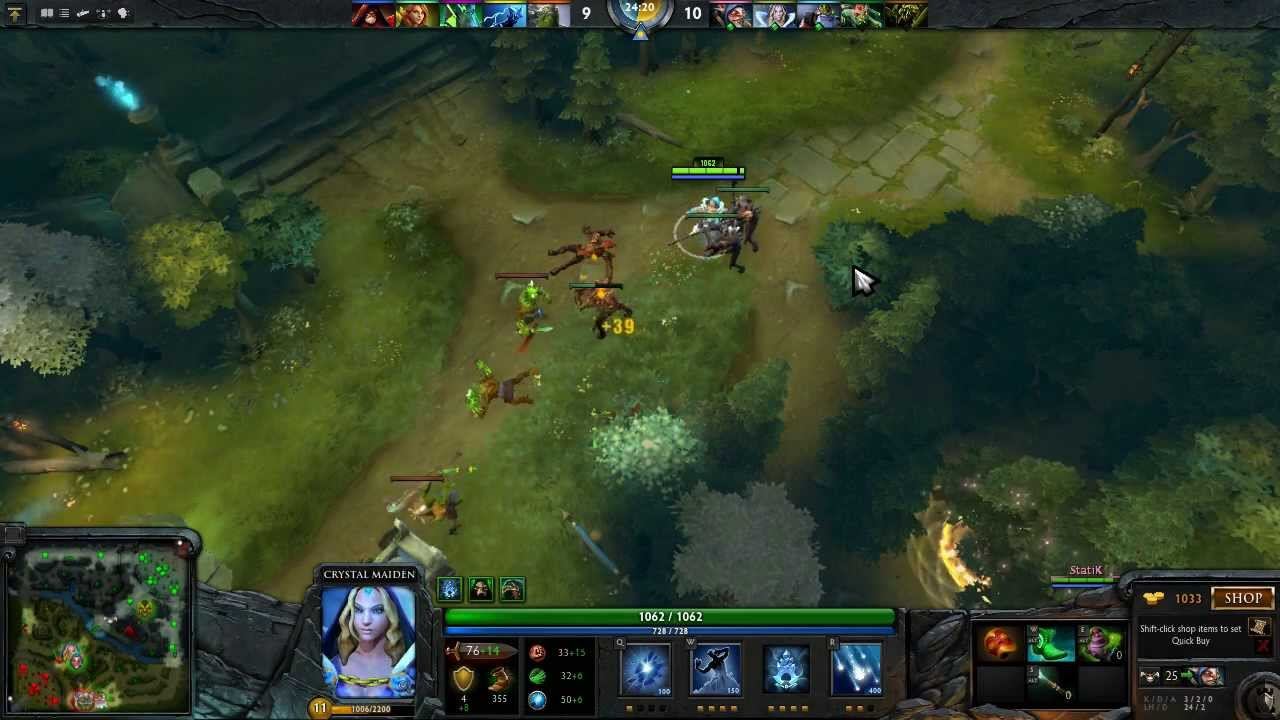 Dota 2 - Crystal Maiden - Co-op vs. bots смотреть онлайн