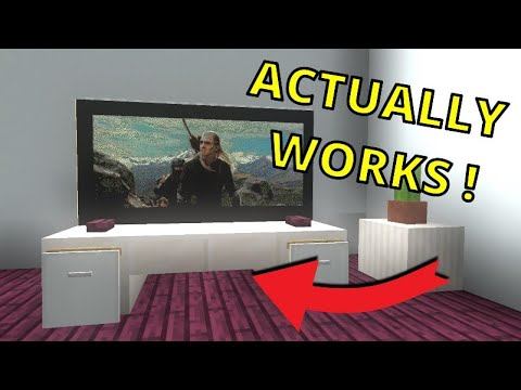How to make a WORKING TV in Minecraft ! смотреть онлайн
