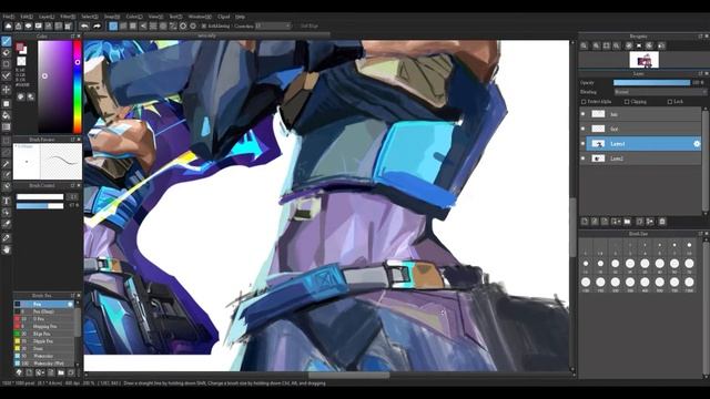 [FANART] Neon valorant attempt timelapse using medibang paint смотреть онлайн