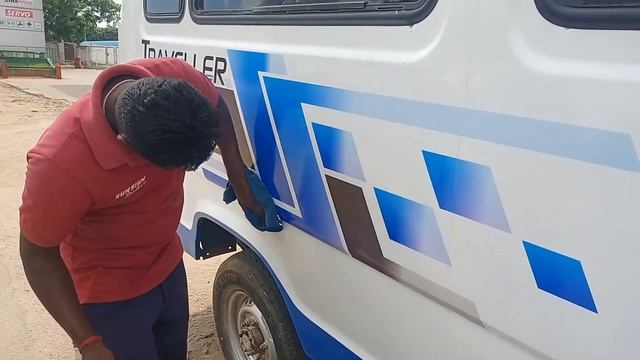 Tempo Traveller body sticker | Customaized design.