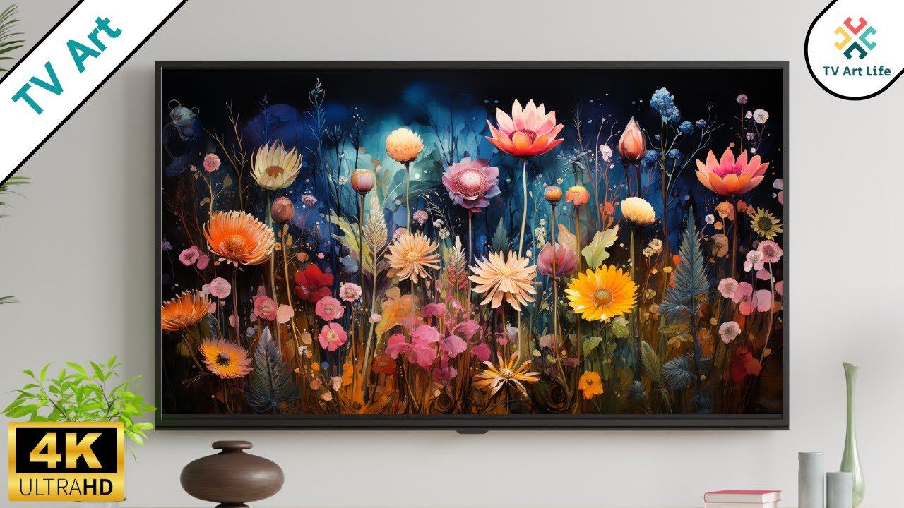 TV ART SCREENSAVER 🌹 Still Life Floral Framed 4k Art 🌷 Flower Garden Paintings Impressionism - 2 Hr смотреть онлайн