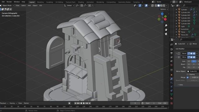 Dim sum Shop Isometric Illustration in Blender - 3D Modeling Process - Timelapse смотреть онлайн
