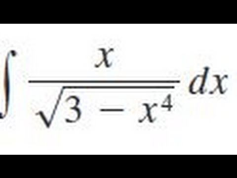 integrate x/sqrt(3-x^4) dx смотреть онлайн