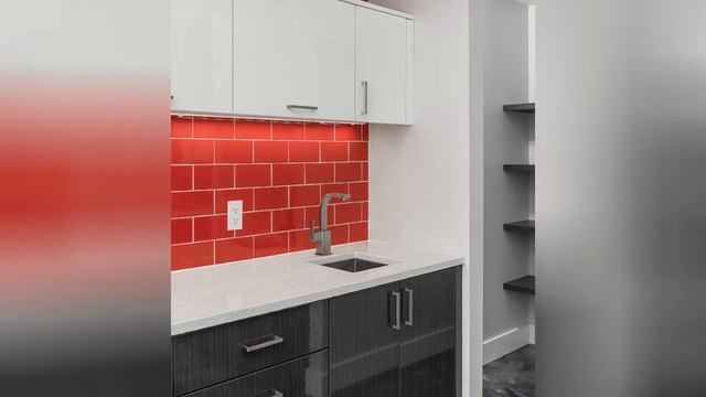 75 Red Gray Floor Kitchen Design Ideas You'll Love 🎀 смотреть онлайн