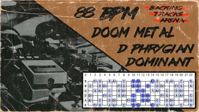 Doom Metal Egypt Backing Track | D Phrygian Dominant 88 BPM смотреть онлайн