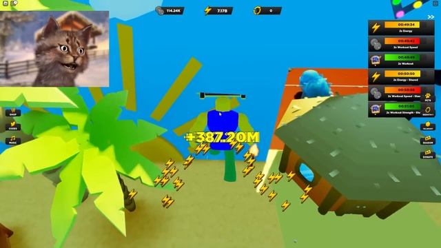 Rich Noob Becomes the STRONGEST in Roblox Strongman Simulator смотреть онлайн