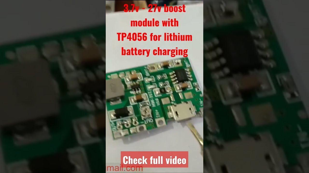 How to connect - TP4056 with Boost module for lithium battery charging смотреть онлайн
