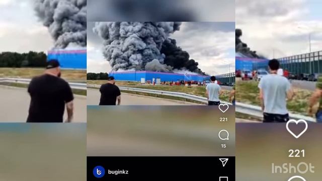 Москва өрт! “Ozon” қоймасы өртеніп кетті!