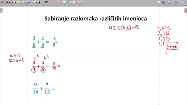5.309.Sabiranje razlomaka različitih imenioca смотреть онлайн