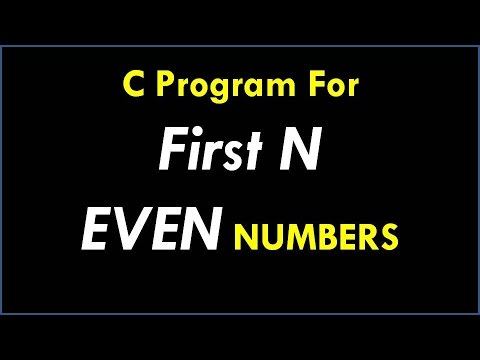 C Program For First n Even Numbers - How to Print the Even Numbers In C Language. смотреть онлайн