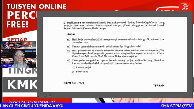 🔴 [LIVE] KELAS KMK STPM (SEM 2):  PENGENALAN OLEH CIKGU YUSNIDA #13 #TUISYEN PERCUMA