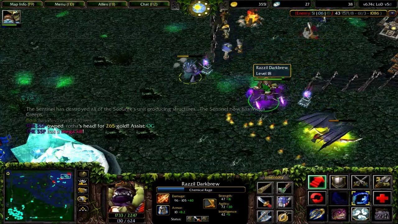 Warcraft Gaming | Dota Lod 6.74C v5d | Bounty Hunter Vs Team 2 | Defense Of the Ancients | Path 18 смотреть онлайн