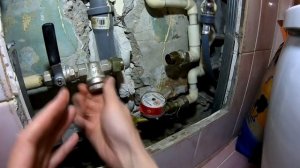 Снятие старого счетчика и установка нового универсального счетчика МЕТЕР СВУ-15