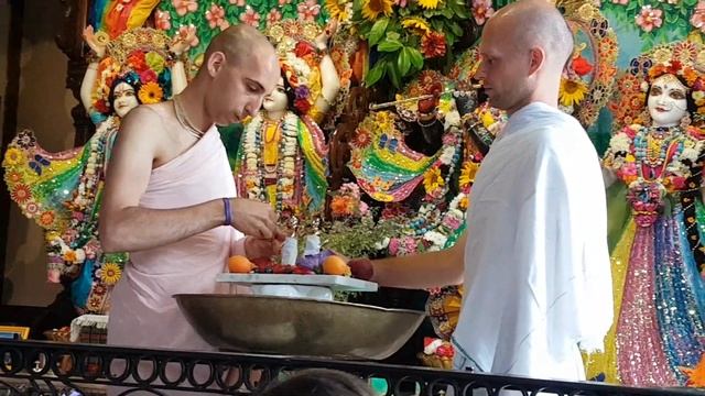 Abhiseka Kirtan Led By HG Madhava Prabhu On Lord Balarama Appearance Day NEW MAYAPUR FRANCE 2019