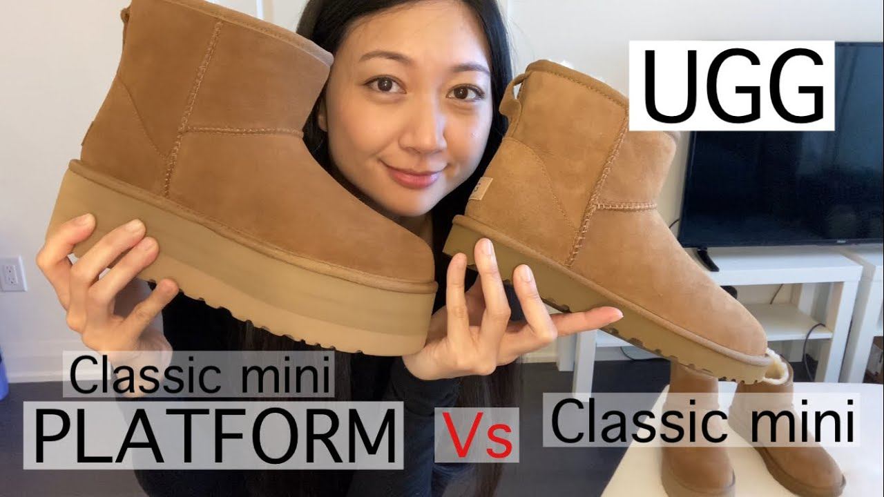 UGG classic mini platform vs classic mini comparison | mod shots смотреть онлайн