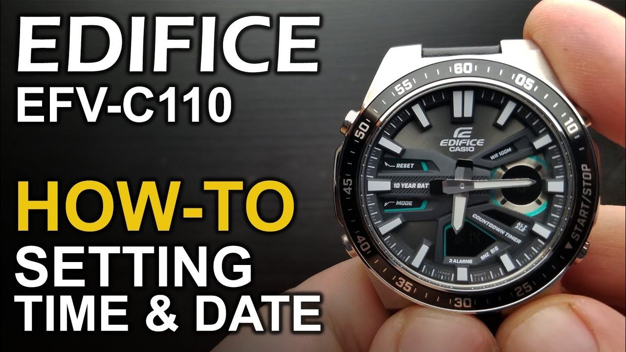 Casio Edifice EFV C110 - Setting time and date - Module 5699 смотреть онлайн