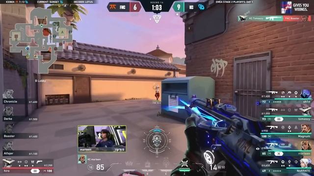 [FR] FNATIC vs KARMINE CORP | VCT EMEA STAGE 2 | PLAYOFFS JOUR 1 смотреть онлайн
