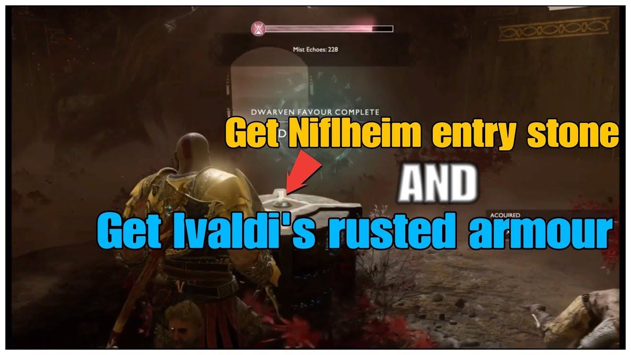 God of war 4 , How to open and get Niflheim entry stone and get Ivaldi's rusted armour . смотреть онлайн