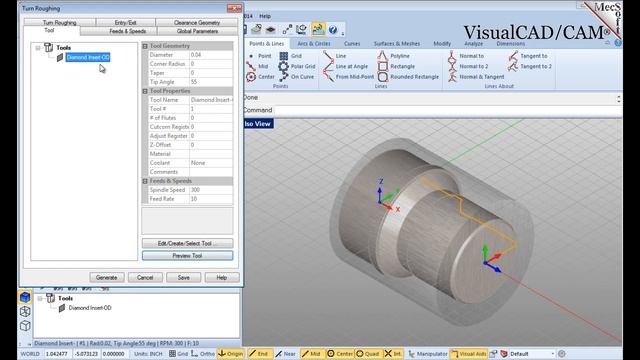 VisualCADCAM-TURN Quick Start