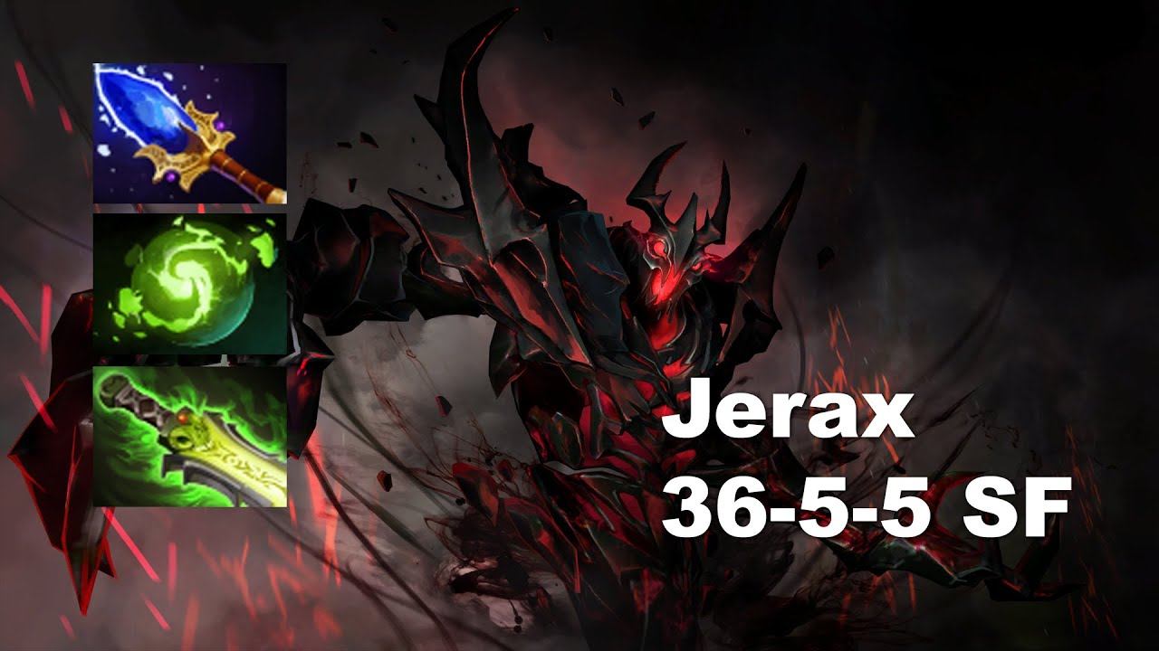 Jerax 36-5-5 Scepter Refresher E-Blade Shadow Fiend Dota 2 смотреть онлайн
