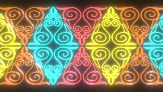 Neon Color decorative ornamental background video effects hd / 3d animation 2023 / Chroma Key /ligh смотреть онлайн