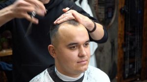 Стрижка с переходом с нуля с залысинами