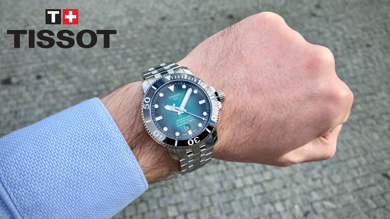 Tissot Seastar 1000 Powermatic 80 green 43 mm смотреть онлайн