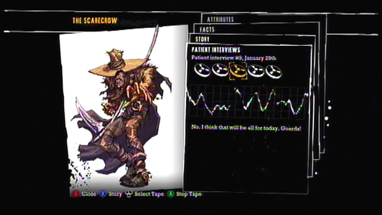 Batman Arkham Asylum Scarecrow Interviews смотреть онлайн
