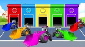 Учим Цвета и Цифры Мультики Про Цветные Грузовики Машинки и Веселые Супергерои Мультик для Детей
