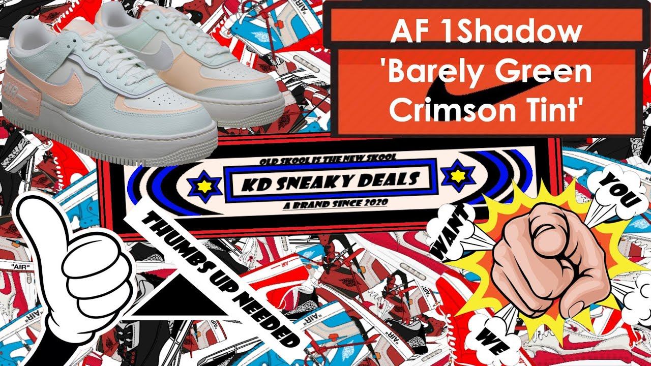 Nike Air Force 1 Shadow 'Barely Green Crimson Tint' SKU CU8591 104 смотреть онлайн