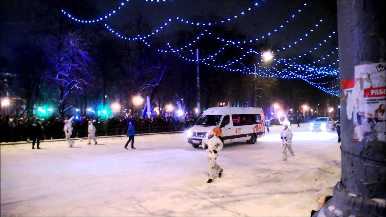 Олимпийский огонь в Воронеже смотреть онлайн