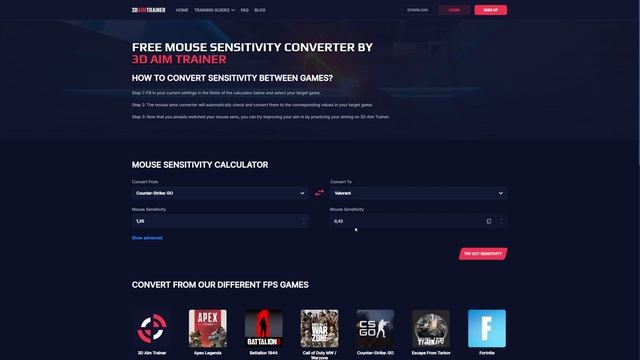 3D Aim Trainer - Sensitivity Converter FPS Games смотреть онлайн