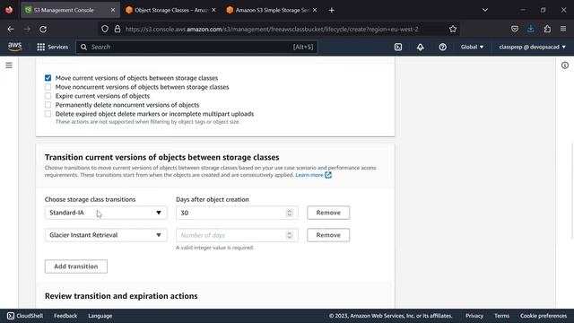 Amazon S3 - Lifecycle & Replication Rules