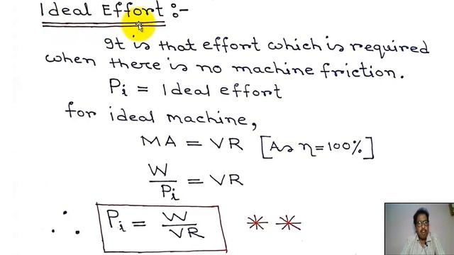 Ideal Machine, Actual Machine, Ideal Effort and Ideal Load of a Simple Lifting Machine смотреть онлайн