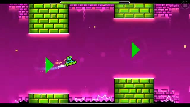 Geometry Dash 1 уровень легко смотреть онлайн