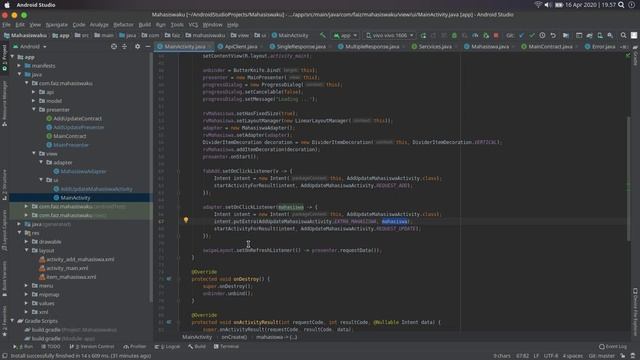 Android CRUD Mahasiswa dan Upload Foto (MVP + Retrofit) + Lumen API - Pemrograman Lanjut PENS смотреть онлайн