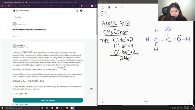 What is the Lewis structure of acetic acid? смотреть онлайн